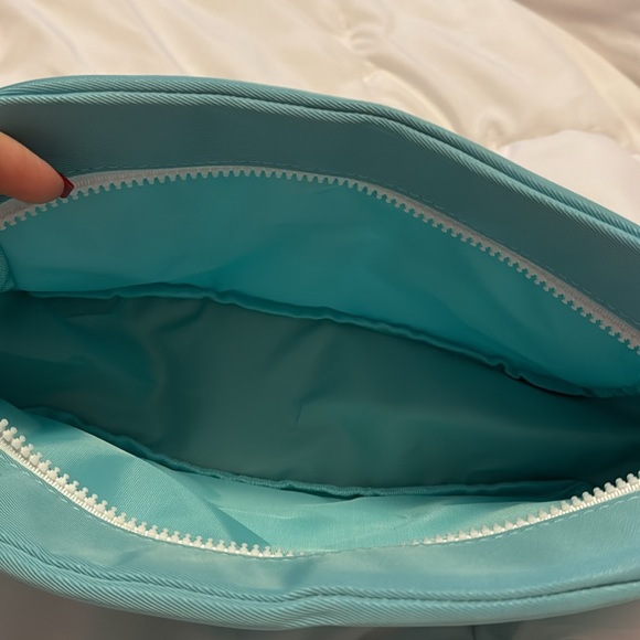 GRWM Teal Blue Monogrammed Cosmetic Travel Pouch Bag - Picture 4 of 5